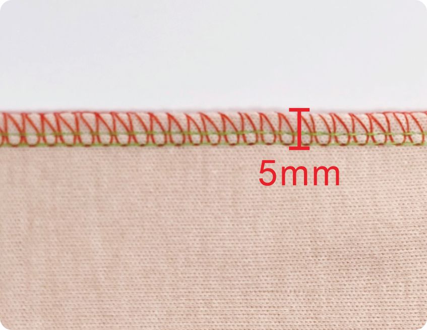 起头包线头，包边宽度5mm