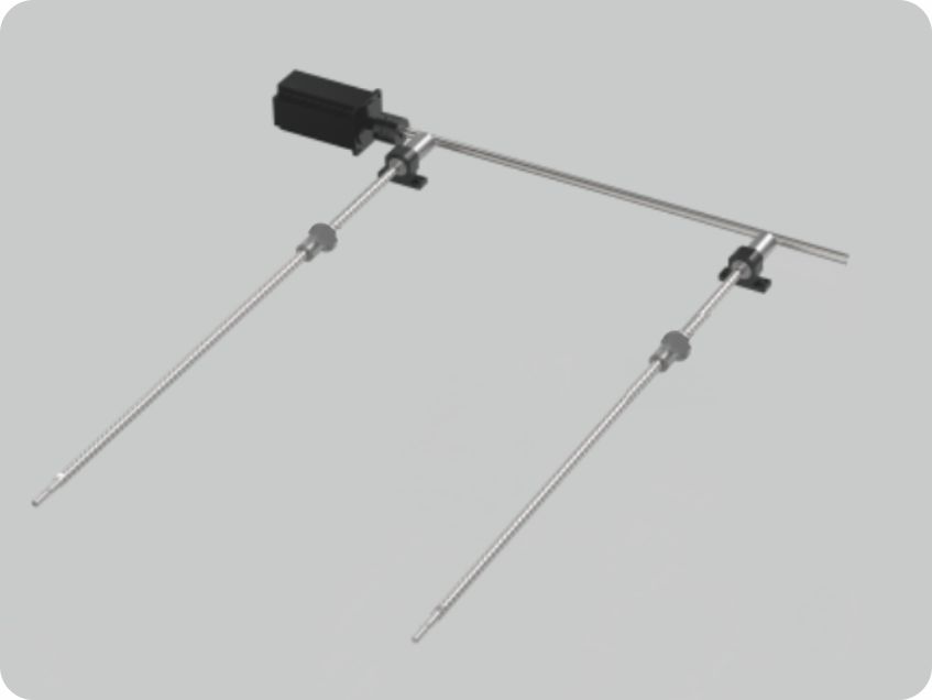 Y向双丝杠伺服传动机构