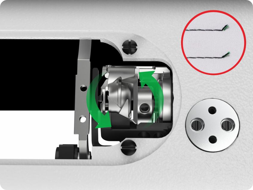 双刀剪线，短线头线迹美观