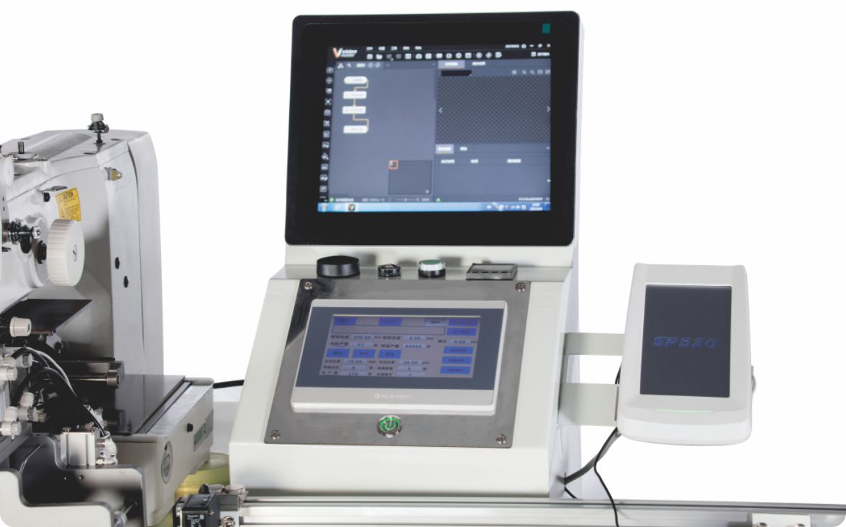 触摸屏面板轻松设置松紧带花样，简洁直观、好学易用